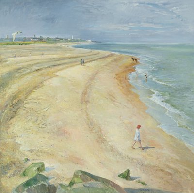 The Curving Beach, Southwold, 1997 by Timothy Easton